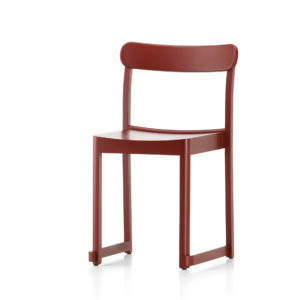 Stuhl ATELIER CHAIR, Buche, dunkelrot lackiert
