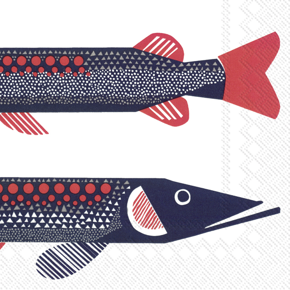 Servietten von Marimekko mit dem tollen HAUKI Muster sind immer ein tolles Accessoir.