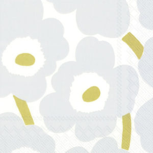 Servietten von Marimekko mit dem tollen UNIKKO Muster sind immer ein tolles Accessoir.