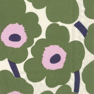 Servietten von Marimekko mit dem tollen UNIKKO Muster sind immer ein tolles Accessoire.