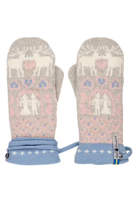 Wollhandschuhe FÄSTFOLK ELSIE & ERIK von Öjbro aus Merinowolle mit schwedischem Muster