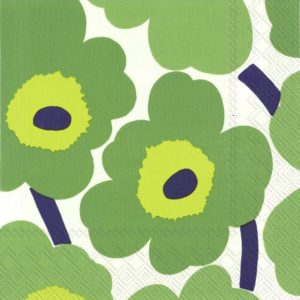 Servietten von Marimekko mit dem tollen UNIKKO Muster sind immer ein tolles Accessoire.
