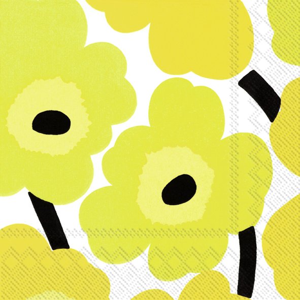 Servietten von Marimekko mit dem tollen UNIKKO Muster sind immer ein tolles Accessoire.