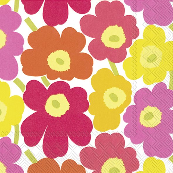 Servietten von Marimekko mit dem tollen UNIKKO Muster sind immer ein tolles Accessoire.