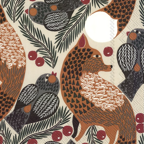 Servietten von Marimekko mit dem tollen KETUNMARJA Muster sind immer ein tolles Accessoire.