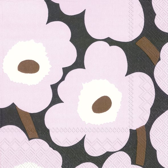 Servietten von Marimekko mit dem tollen UNIKKO ROSE Muster sind immer ein tolles Accessoire.
