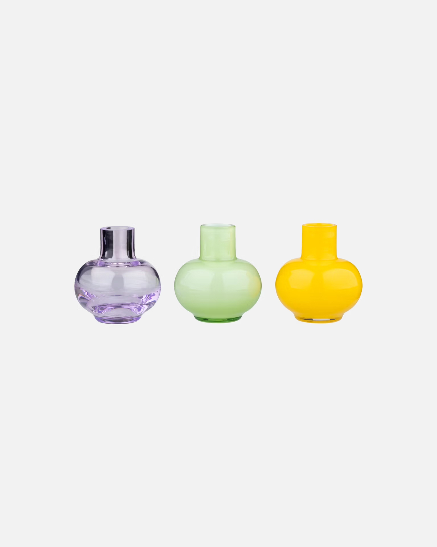 Mini Vase Set von Marimekko aus Glas – stilvolle Dekoration in klarem nordischen Design