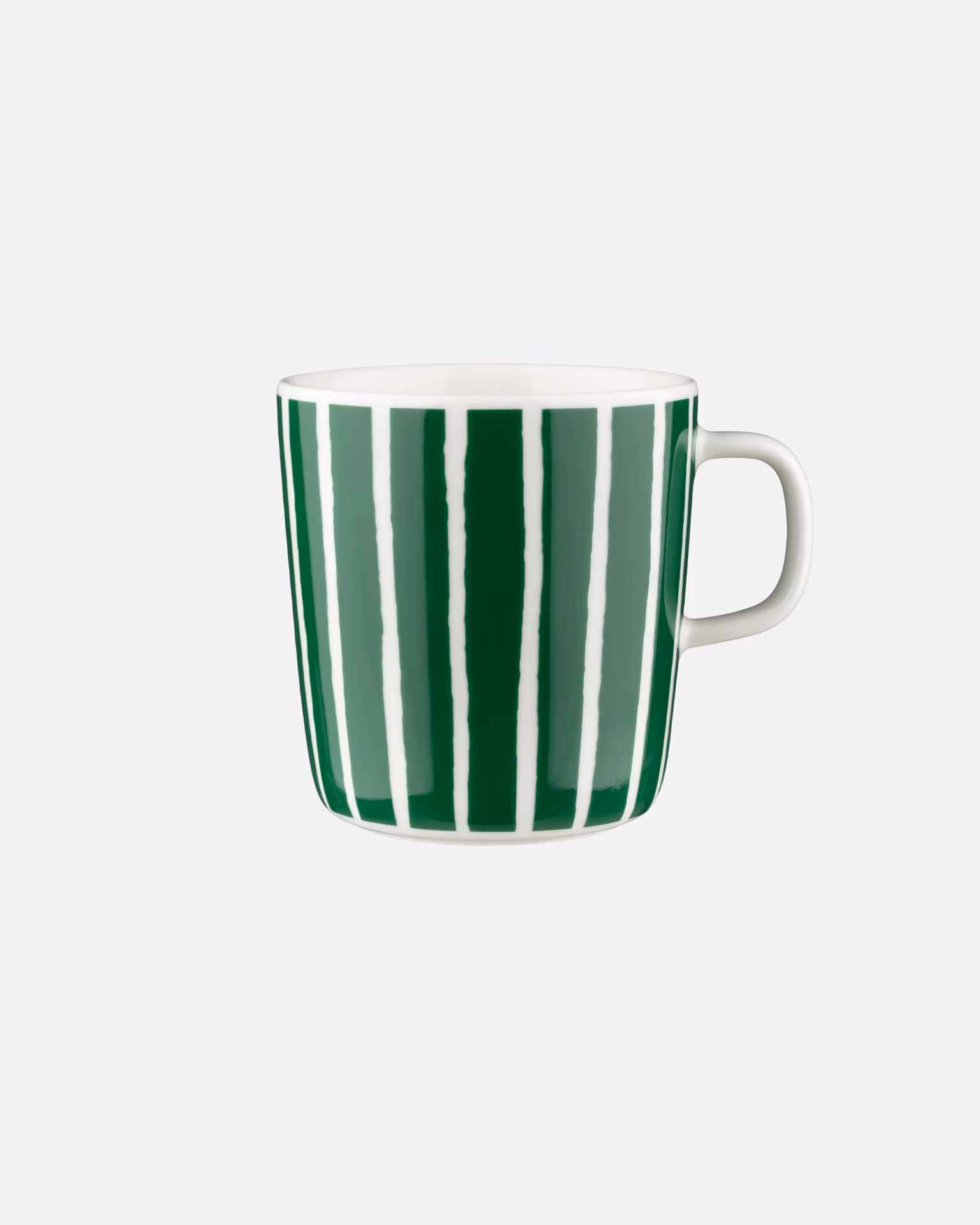 Marimekko Piccolo Tasse 4 dl mit grün-weissem Muster im Oiva-Design
