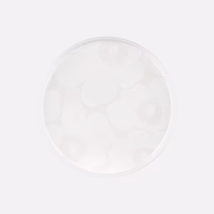 Marimekko Teller UNIKKO Ø 20 cm aus Steingut mit rotem Blumenmuster
