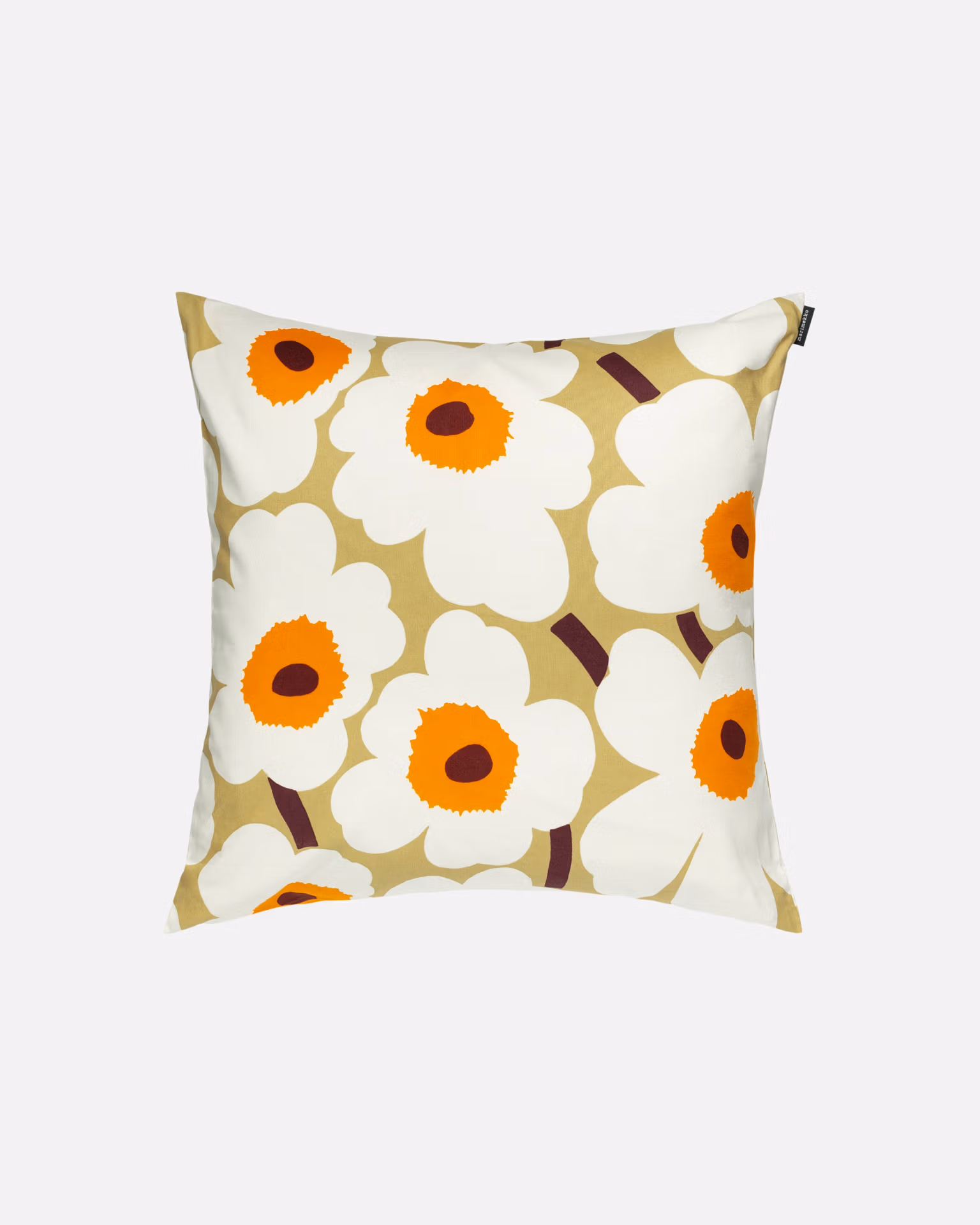 Marimekko Kissenüberzug PIENI UNIKKO 50×50 cm aus Baumwolle mit rotem Blumenmotiv