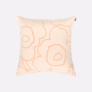 Marimekko Kissenüberzug PIIRTO UNIKKO 55×55 cm aus Baumwolle mit grafischem Blumenmotiv