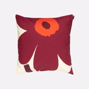 Marimekko Unikko Kissenüberzug 50x50 cm – Gesamtansicht mit Blumenmuster