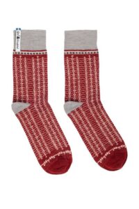 Wollsocken EKSHÄRAD RÖD – Frontansicht – UNIKI