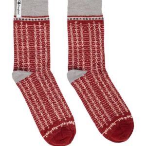 Wollsocken EKSHÄRAD RÖD – Frontansicht – UNIKI