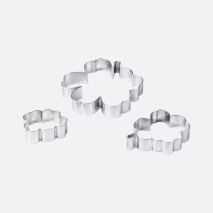 Marimekko Unikko Ausstechformen aus Edelstahl, 3-teiliges Set in Blütenform