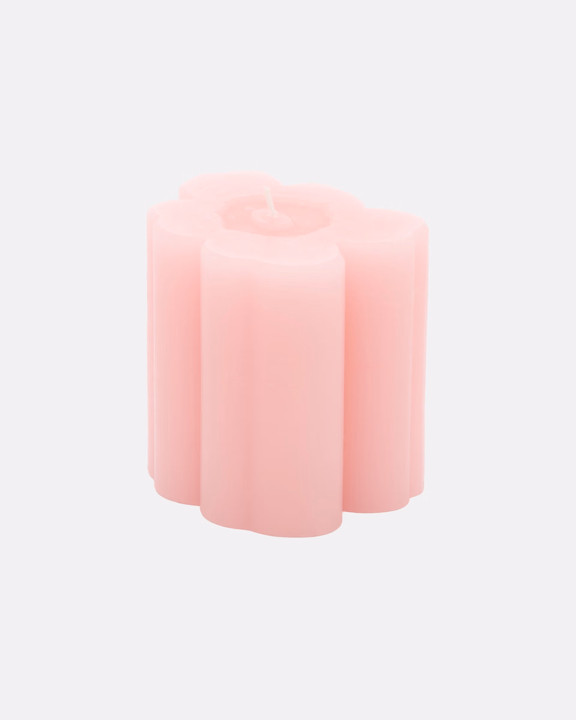 Marimekko Unikko Kerze in rosa, handgegossen in Blütenform