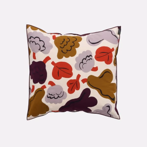 Marimekko Pieni Kukasta Kukkaan Kissenbezug in Hay, Plum, Bronze und Terracotta mit Blumenmuster