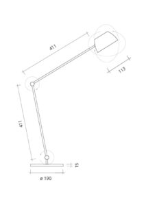 Baltensweiler IRIO T Tischleuchte mit beweglichem Leuchtenarm und verstellbarem Leuchtenkopf